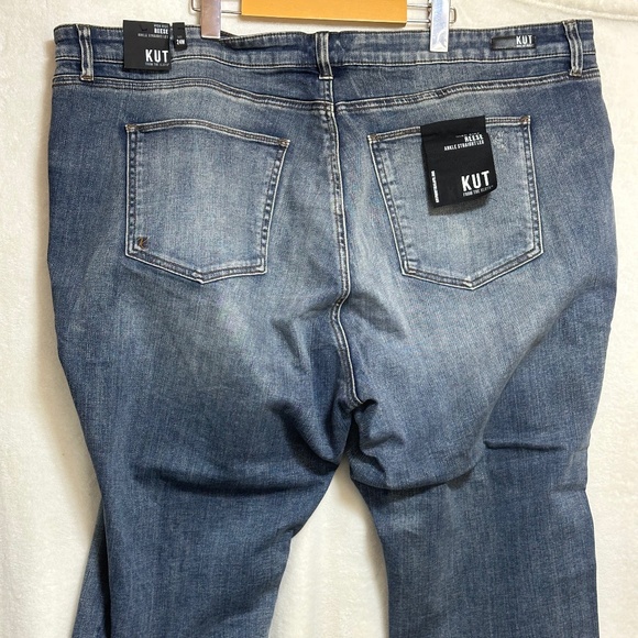 Kut From The Cloth Women's Jeans 24W Blue Reese Ankle Straight Leg High Rise - Picture 11 of 12
